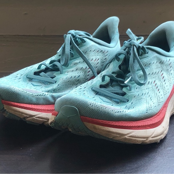 Hoka One One Clifton 8 Women’s Teal Blue FE1221C W Wide Running Sneakers 9D - Picture 2 of 14